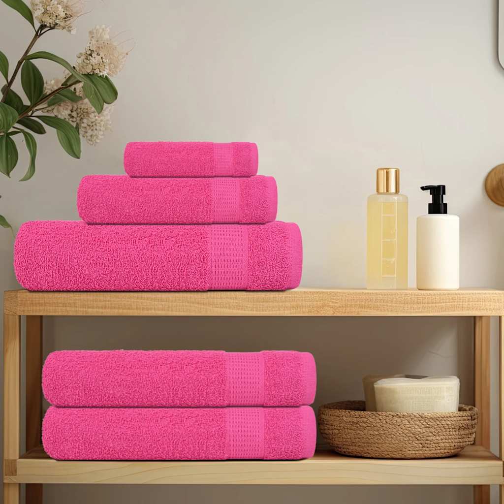 Vidaxl zeepdoekjes 10 st 30x30 cm 360 g m² 100% katoen roze