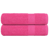 Vidaxx serviettes 2 pcs 50x100 cm 360 g m² 100% coton rose