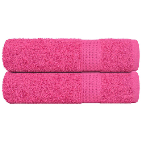 Vidaxx serviettes 2 pcs 50x100 cm 360 g m² 100% coton rose