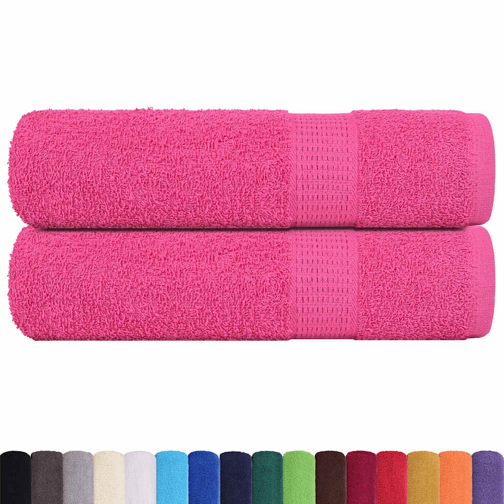 Vidaxx serviettes 2 pcs 50x100 cm 360 g m² 100% coton rose