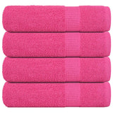 Vidaxx serviettes de douche 4 pcs 70x140 cm 360 g m² 100% coton rose