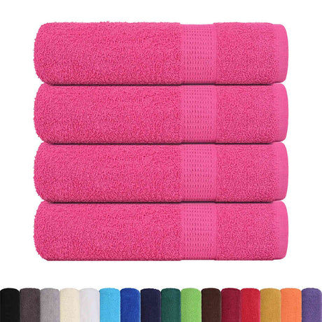 Vidaxx serviettes de douche 4 pcs 70x140 cm 360 g m² 100% coton rose