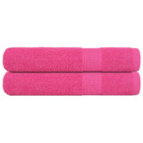 Vidaxl sauna towels 2 st 80x200 cm 360 g m² 100% cotton pink