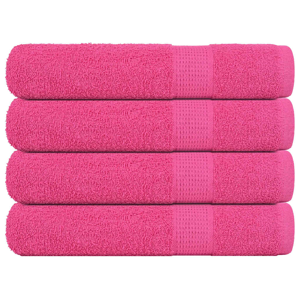 Vidaxx serviettes de sauna 4 pcs 80x200 cm 360 g m² 100% coton rose