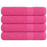 Vidaxx serviettes de sauna 4 pcs 80x200 cm 360 g m² 100% coton rose