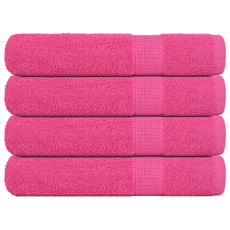 Vidaxx serviettes de sauna 4 pcs 80x200 cm 360 g m² 100% coton rose