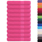 Vidaxl sauna towels 10 st 80x200 cm 360 g m² 100% cotton pink