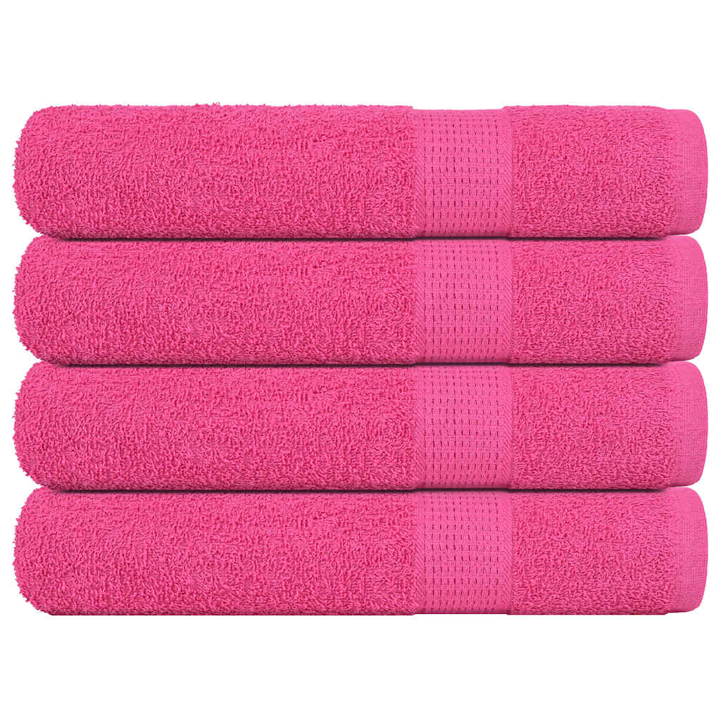Vidaxx serviettes 4 pcs 100x200 cm 360 g m² 100% coton rose