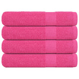 Vidaxx serviettes 4 pcs 100x200 cm 360 g m² 100% coton rose