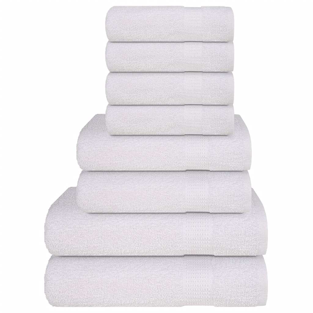 Vidaxx ensemble de serviettes 8 pièces 360 g m² 100% coton blanc