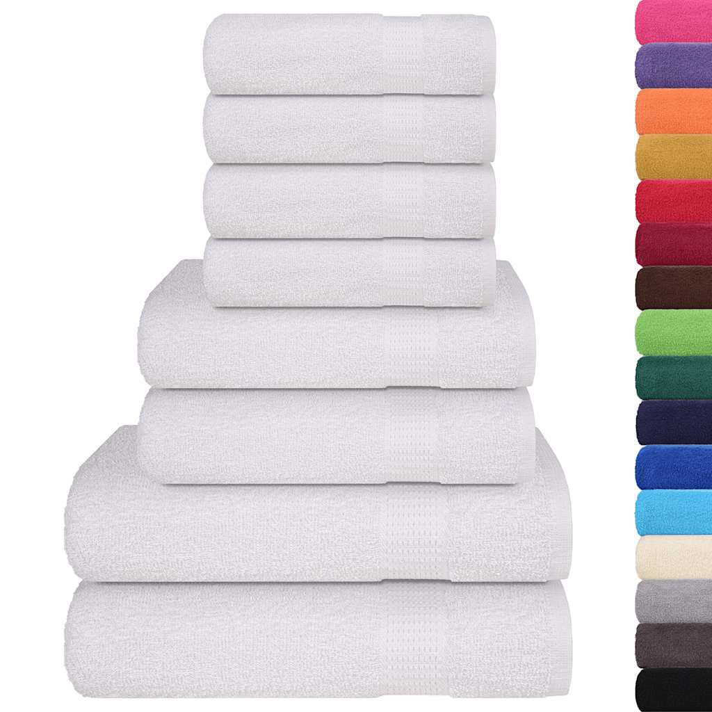 Vidaxx ensemble de serviettes 8 pièces 360 g m² 100% coton blanc