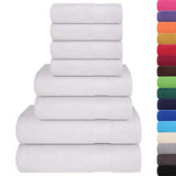 Vidaxx ensemble de serviettes 8 pièces 360 g m² 100% coton blanc