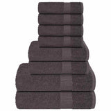 Vidaxx ensemble de serviettes 8 pièces 360 g m² 100% coton anthracite