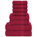 Vidaxx lot de serviettes 8 pièces 360 g m² 100% coton bordeaux