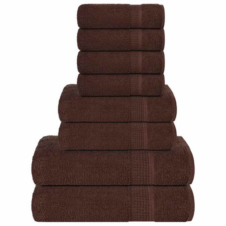 Vidaxx ensemble de serviettes 8 pièces grenouille 360 g m² marron