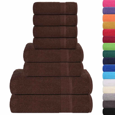 Vidaxx ensemble de serviettes 8 pièces grenouille 360 g m² marron