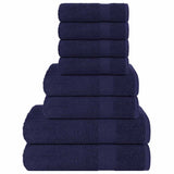 Vidaxx lot de serviettes 8 pièces 360 g m² 100% coton bleu marine