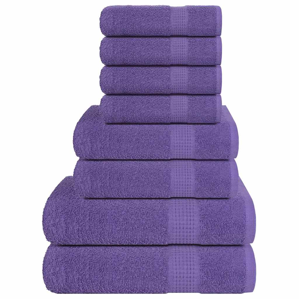 Vidaxx ensemble de serviettes 8 pièces 360 g m² 100% coton violet