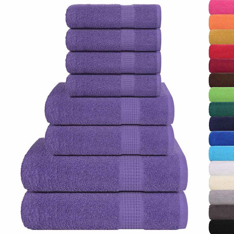 Vidaxx ensemble de serviettes 8 pièces 360 g m² 100% coton violet