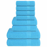 Vidaxx ensemble de serviettes 8 pièces 360 g m² 100% coton turquoise