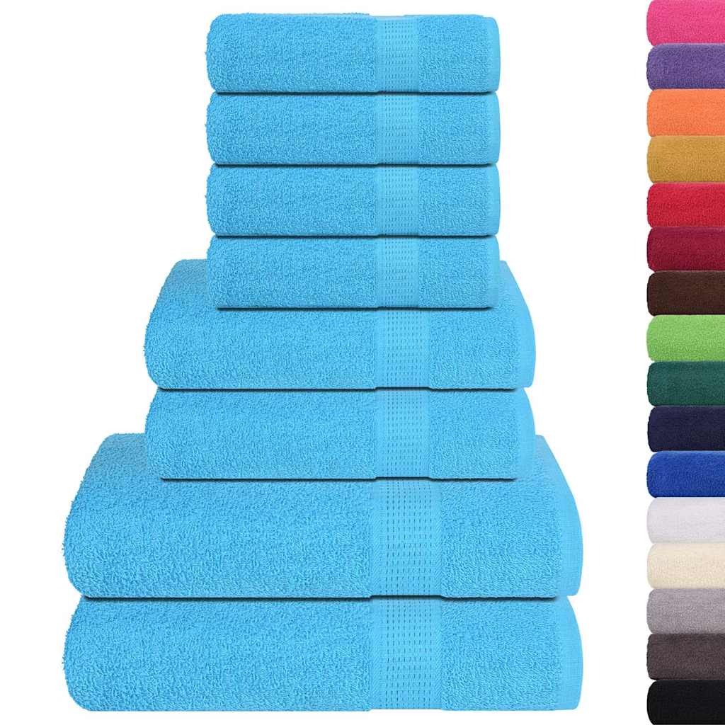 Vidaxx ensemble de serviettes 8 pièces 360 g m² 100% coton turquoise