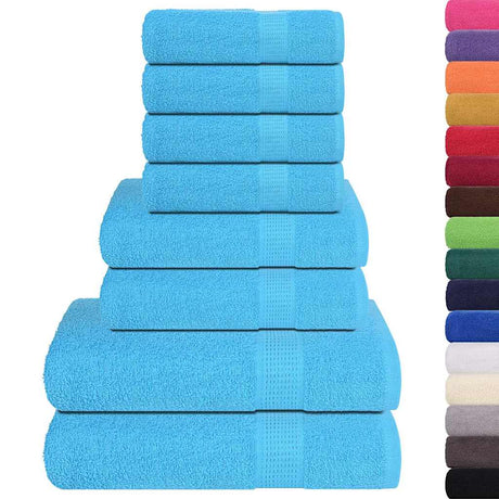 Vidaxx ensemble de serviettes 8 pièces grenouille 360 g m² turquoise