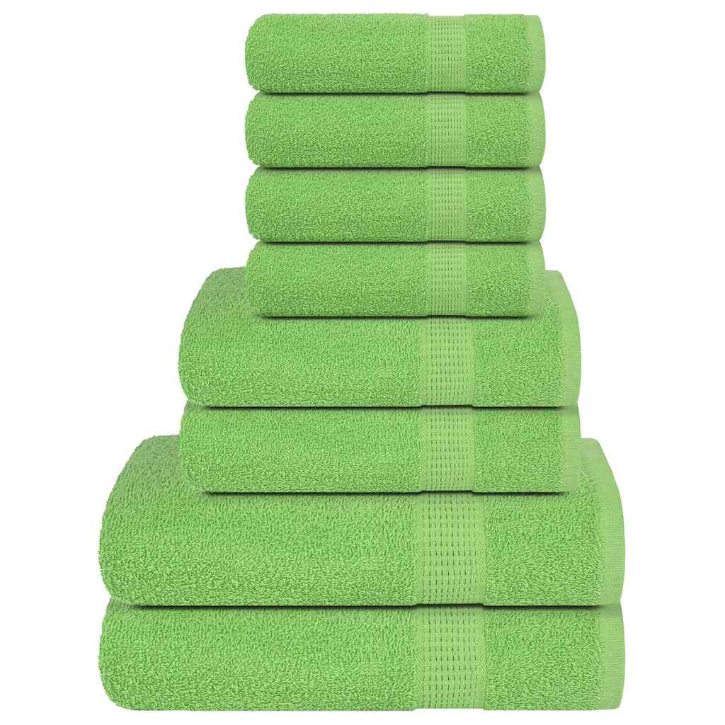 Vidaxx set de serviettes 8 pièces 360 g m² 100% coton vert pomme