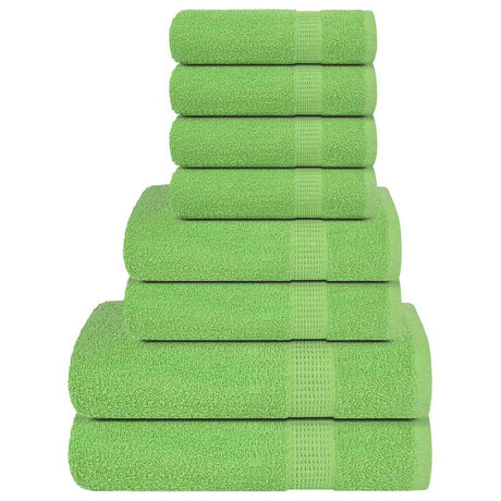 Vidaxx set de serviettes 8 pièces 360 g m² 100% coton vert pomme