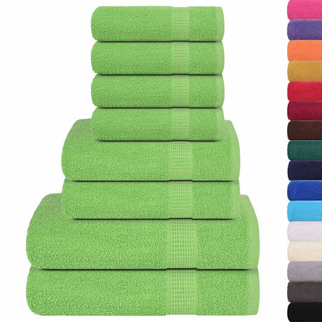 Vidaxx set de serviettes 8 pièces 360 g m² 100% coton vert pomme