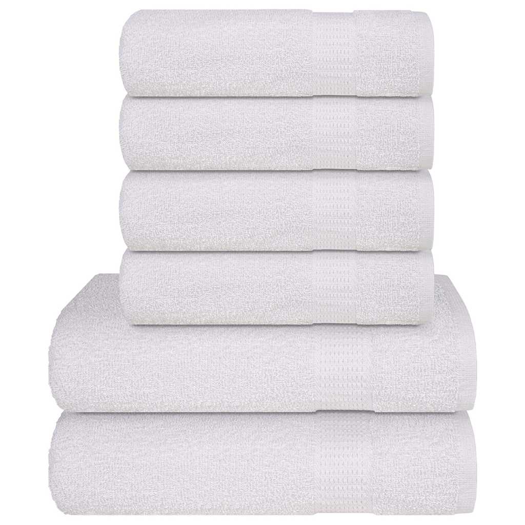 Vidaxx ensemble de serviettes 6 pièces 360 g m² 100% coton blanc
