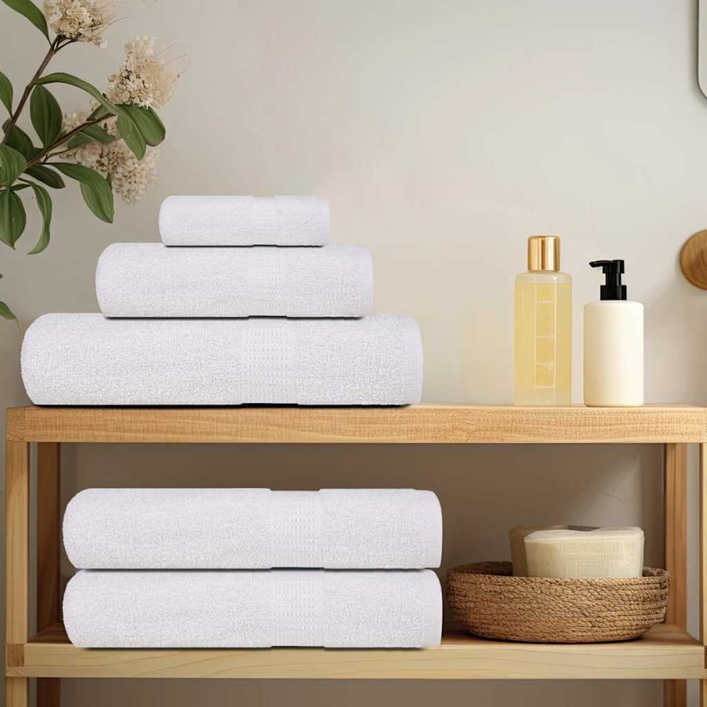 Vidaxx ensemble de serviettes 6 pièces 360 g m² 100% coton blanc