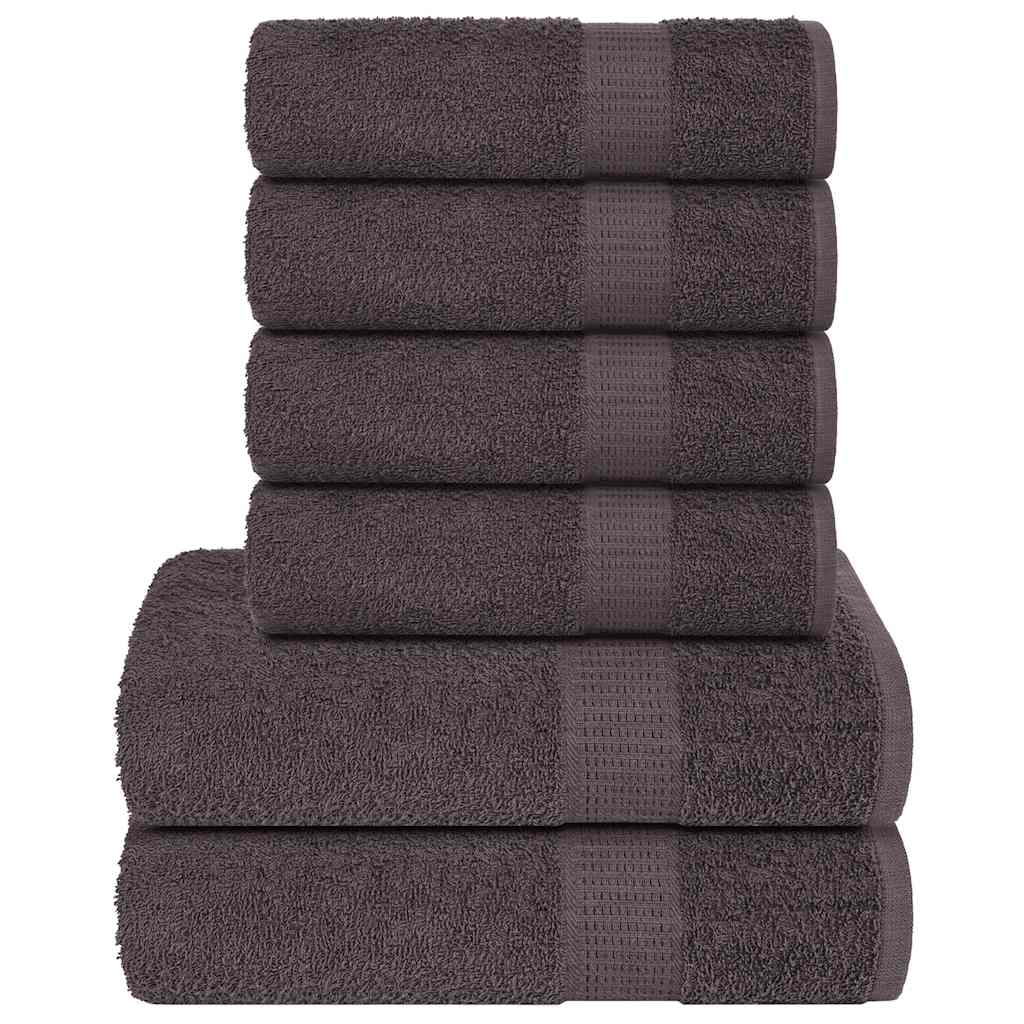Vidaxx ensemble de serviettes 6 pièces 360 g m² 100% coton anthracite
