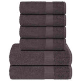Vidaxx ensemble de serviettes 6 pièces 360 g m² 100% coton anthracite