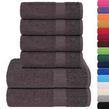 Vidaxx ensemble de serviettes 6 pièces 360 g m² 100% coton anthracite