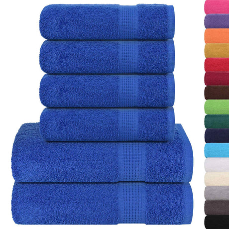 Vidaxx ensemble de serviettes 6 pièces grenouille 360 g m² bleu