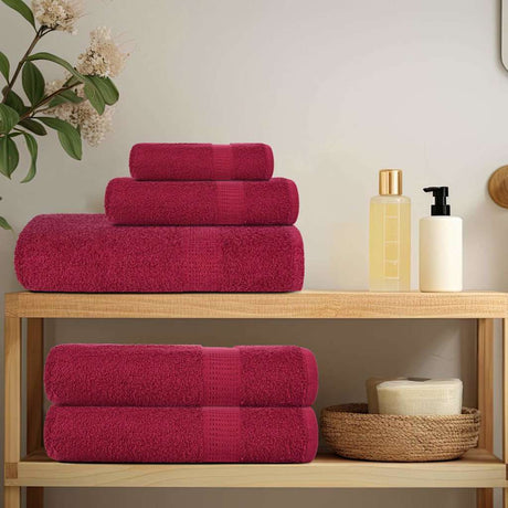Vidaxx ensemble de serviettes 6 pièces grenouille 360 g m² bordeaux