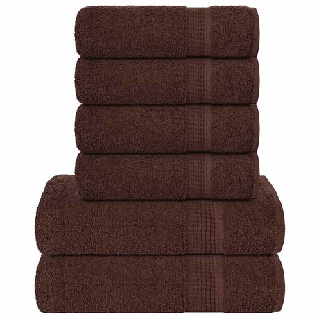 Vidaxx ensemble de serviettes 6 pièces grenouille 360 g m² marron