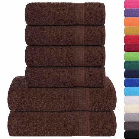 Vidaxx ensemble de serviettes 6 pièces grenouille 360 g m² marron