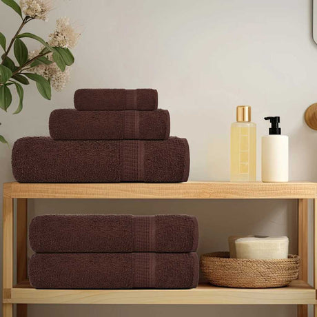 Vidaxx ensemble de serviettes 6 pièces grenouille 360 g m² marron