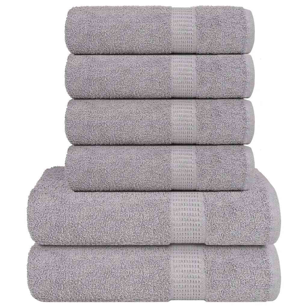 Vidaxx ensemble de serviettes 6 pièces 360 g m² 100% coton marron