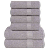 Vidaxx ensemble de serviettes 6 pièces 360 g m² 100% coton marron