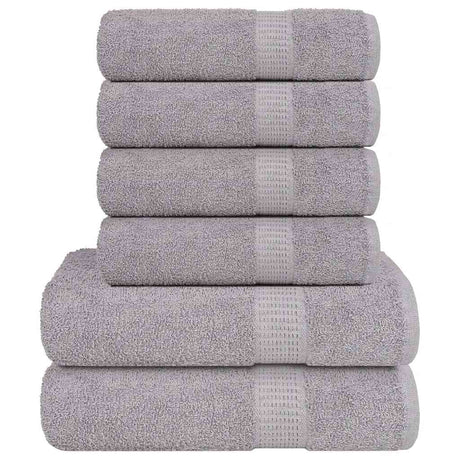 Vidaxx ensemble de serviettes 6 pièces 360 g m² 100% coton marron