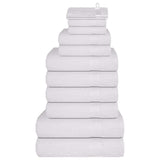 Ensemble de serviettes Vidaxl 12 pièces 360 g m² 100% coton blanc