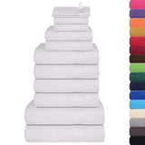 Vidaxx lot de serviettes 12 pièces 360 g m² 100% coton blanc