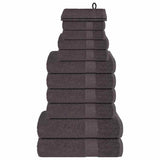 VidaXL ensemble de serviettes 12 pièces 360 g m² 100% coton anthracite