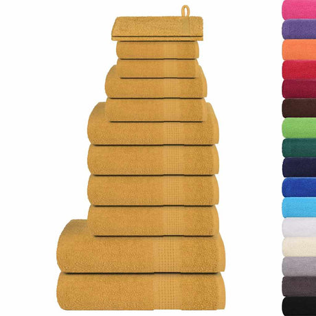 Vidaxx ensemble de serviettes 12 pièces grenouille 360 g m² or