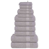 Vidaxl Set di asciugamani a 12 pezzi 360 g m² 100% di cotone grigio