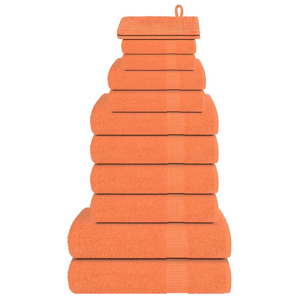 Vidaxx set de serviettes 12 pièces 360 g m² 100% coton orange