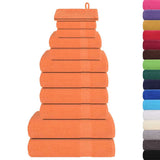 Vidaxx set de serviettes 12 pièces 360 g m² 100% coton orange
