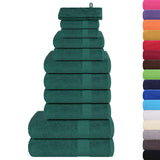 Vidaxl 12-piece towel set 360 g m² 100% cotton apple green